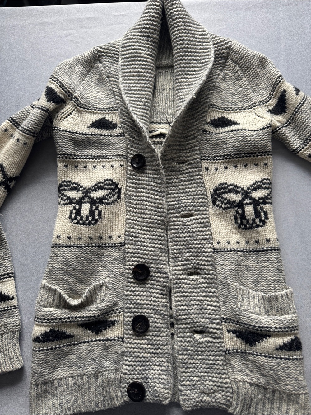 TNA 100% Lambswool Button Up Sweater XS - Picture 2 of 10